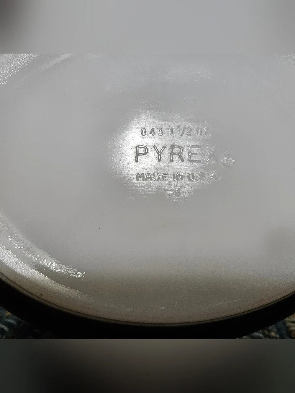 PYREX Black Casserole Dish with White Snowflake Pattern and Glass Lid